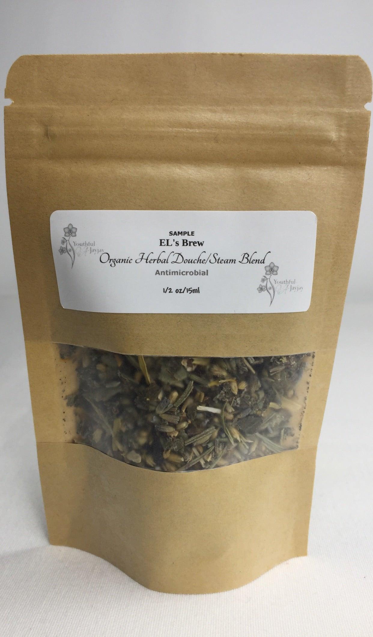 EL's Brew: Organic Herbal Steam/Douche Blend Sample Size, ANTIMICROBIAL 1/2oz. - Image #2