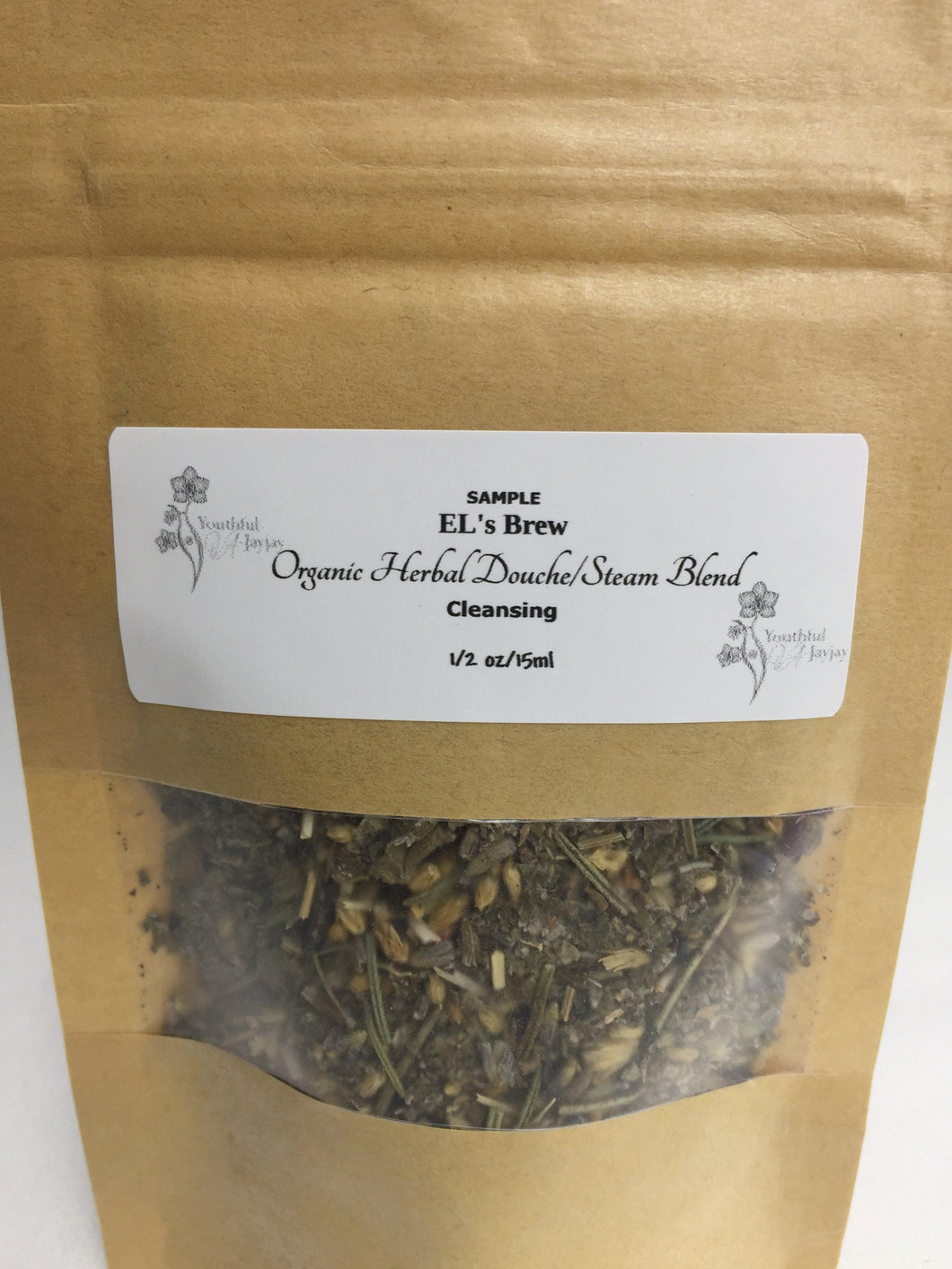 EL's Brew: Organic Herbal Steam/Douche Blend Sample Size, CLEANSING 1/2oz. - Image #1