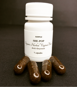 SHE-POP: Organic Herbal Anti-Dryness Vaginal Bolus, Sample 7 capsules, 1000mg
