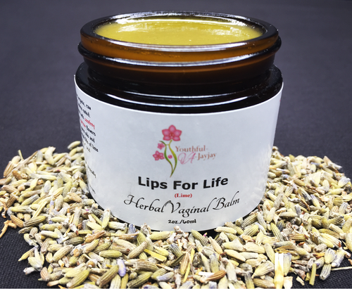 LIPS FOR LIFE: Organic Herbal Vaginal Balm, Antimicrobial, #1, Lime, 2oz.