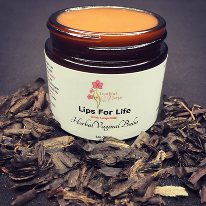 LIPS FOR LIFE: Organic Herbal Vaginal Balm, #3, Pink Grapefruit, 2oz.