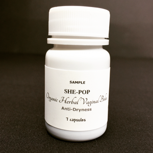 SHE-POP: Organic Herbal Anti-Dryness Vaginal Bolus, Sample 7 capsules, 1000mg